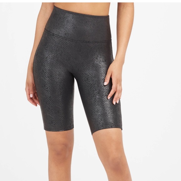 SPANX Pants - Spanx Faux Leather Biker Short